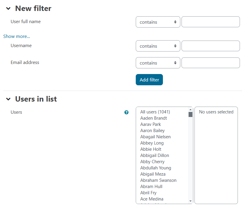 Bulk user actions – Dynamic LMS userguide