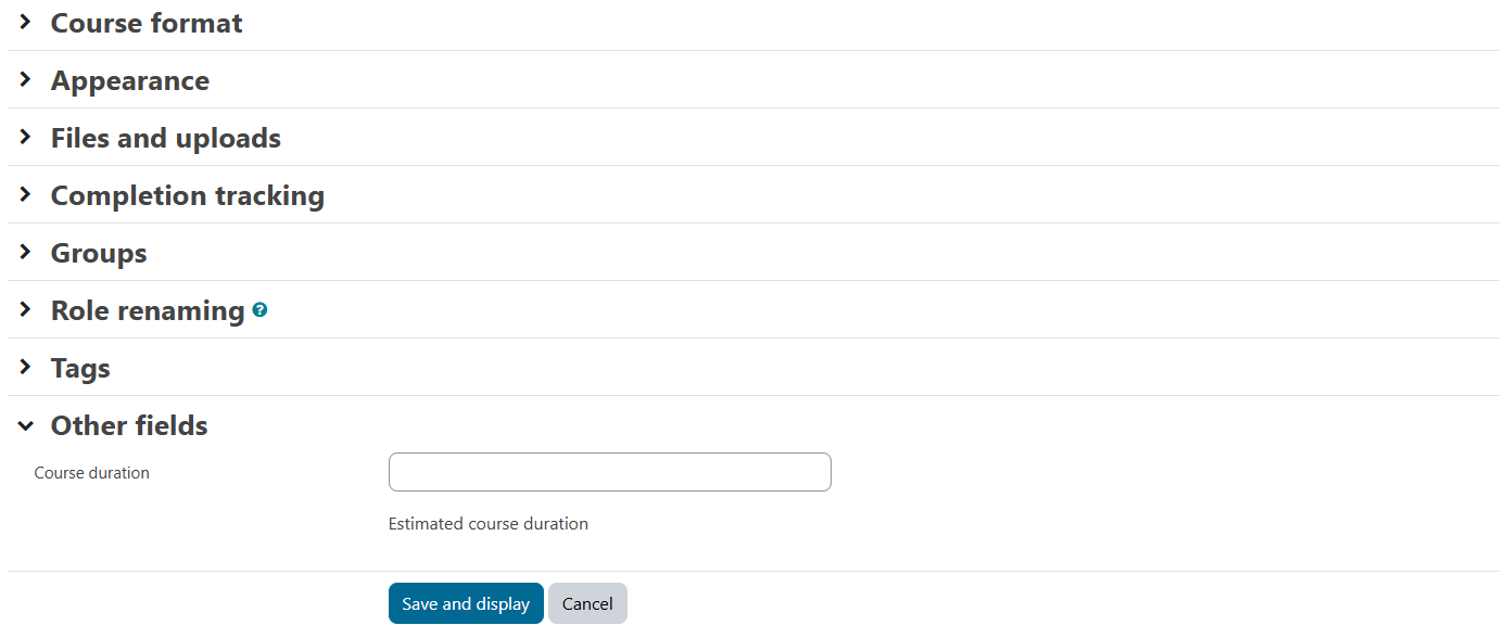 Course custom fields – Dynamic LMS userguide