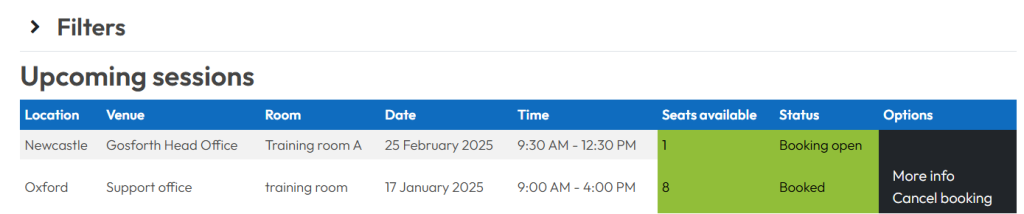 Face-to-Face activity – Dynamic LMS userguide