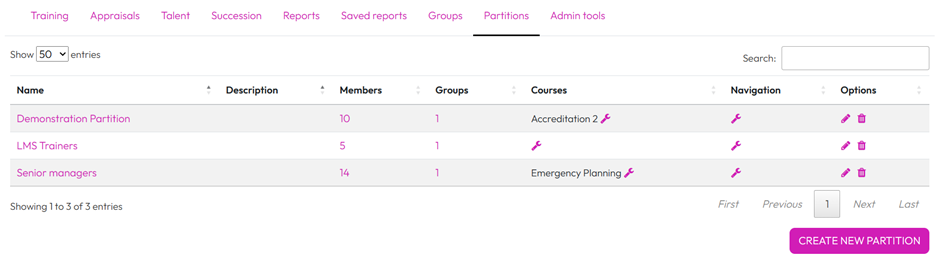 Using Partitions – Dynamic LMS userguide
