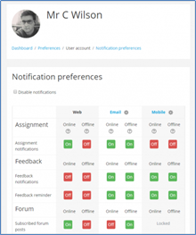Notifications – Dynamic LMS userguide