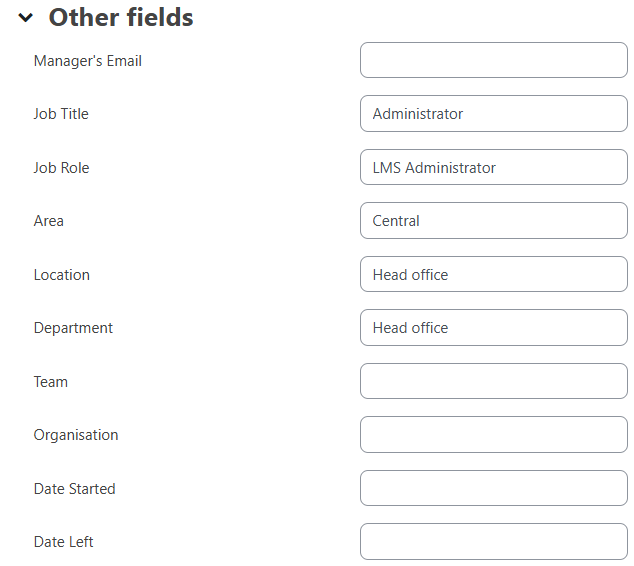 User records – Dynamic LMS userguide