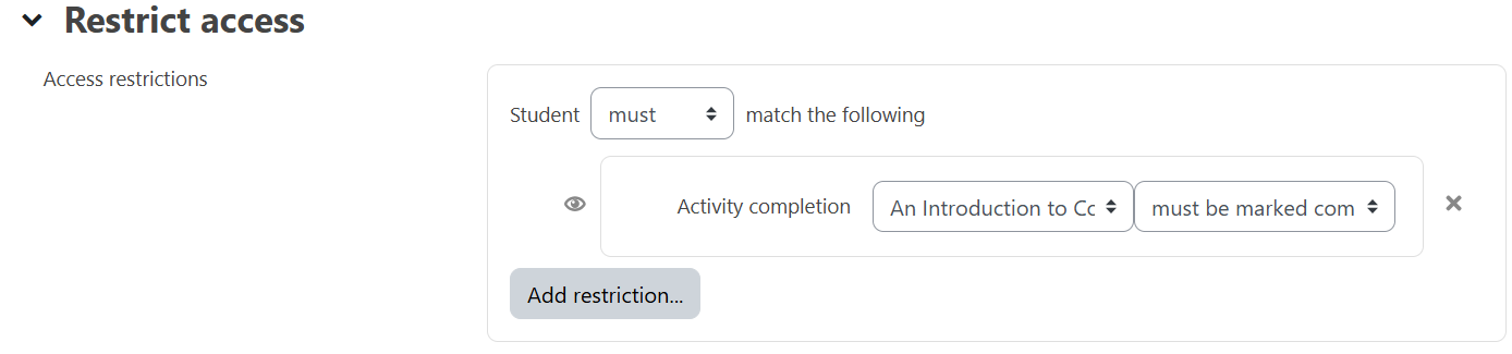 Activity and course completion – Dynamic LMS userguide