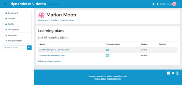 Learning Plans – Dynamic LMS userguide
