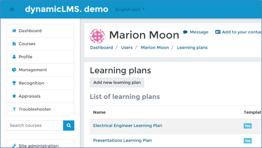 Learning Plans – Dynamic LMS userguide
