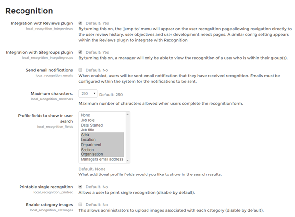 Setting up recognition – configuration by Dynamic – Dynamic LMS userguide