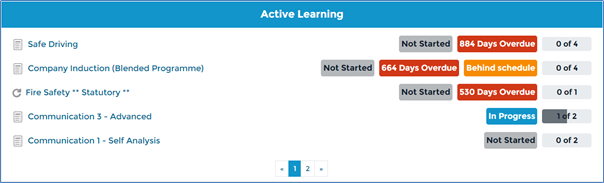 Student user view of the course deadline – Dynamic LMS userguide