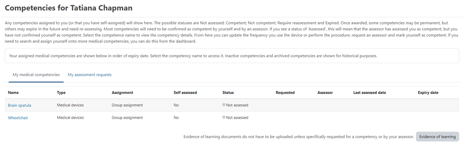Avient Competency Module Accessing advanced competencies – Dynamic LMS userguide