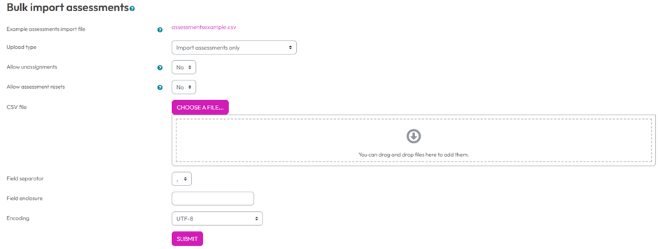 Bulk import competency assessments – Dynamic LMS userguide